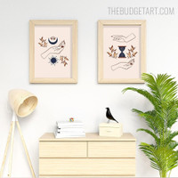 Tattoo Design Abstract Scandinavian Modern Painting Picture Canvas Print for Room Wall Garnish
