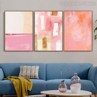 Bold Streaking Slurs Abstract Contemporary Modern Painting Picture Canvas Print for Room Wall Trimming