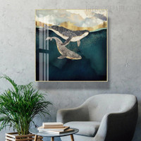 Ocean Abstract Landscape Modern Painting Picture Canvas Print for Room Wall Ornamentation