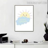 Salaam Sunshine Quote Nordic Artwork Photo Canvas Print for Room Wall Getup