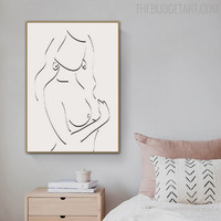 Nude Female Person Abstract Figure Modern Painting Picture Canvas Print for Room Wall Ornament