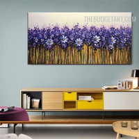 Colorific Daffodils Handmade Abstract Palette Canvas Floret Wall Art for Room Garnish