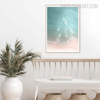 Sea Scenery Abstract Naturescape Modern Painting Picture Canvas Print for Room Wall Tracery