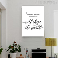 World Quote Modern Painting Picture Canvas Print for Room Wall Disposition