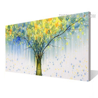 Dot Tree Abstract Botanical Handmade Texture Canvas Painting Done By Artist for Room Wall Outfit