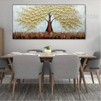 Floret Tree Famous Abstract Botanical Artist Handmade Palette Canvas Artwork for Room Wall Moulding