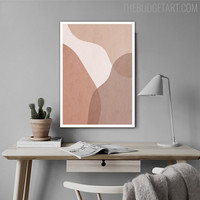 Wandering Smear Abstract Geometric Scandinavian Modern Painting Picture Canvas Print for Room Wall Garniture