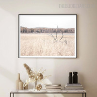 Grasses Landscape Vintage Painting Picture Canvas Print for Room Wall Adornment