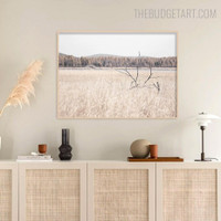 Grasses Landscape Vintage Painting Picture Canvas Print for Room Wall Arrangement