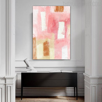 Bold Line Splotch Abstract Contemporary Modern Painting Picture Canvas Print for Room Wall Equipment