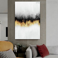 Firmament Abstract Contemporary Vintage Painting Picture Canvas Print for Room Wall Flourish