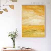 Grassland Abstract Contemporary Modern Painting Picture Canvas Print for Room Wall Ornamentation