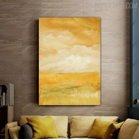 Grassland Abstract Contemporary Modern Painting Picture Canvas Print for Room Wall Décor