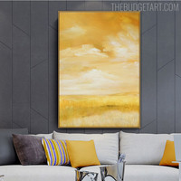 Sky Scene Abstract Contemporary Modern Painting Picture Canvas Print for Room Wall Outfit