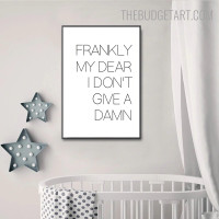 Frankly Quote Scandinavian Artwork Picture Canvas Print for Room Wall Onlay