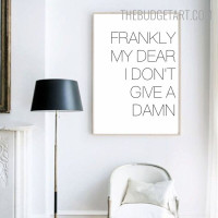 Frankly Quote Scandinavian Artwork Picture Canvas Print for Room Wall Decor