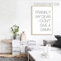 Frankly Quote Scandinavian Artwork Picture Canvas Print for Room Wall Molding