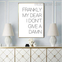 Frankly Quote Scandinavian Artwork Picture Canvas Print for Room Wall Adornment