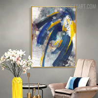 Smudges Abstract Modern Painting Image Canvas Print for Room Wall Disposition