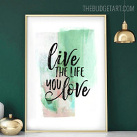 You Love Abstract Typography Modern Painting Picture Canvas Print for Room Wall Molding