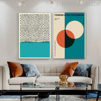 Blobbed Abstract Geometric Modern Painting Picture Canvas Print for Room Wall Trimming