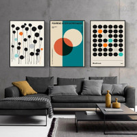 Smear Sphere Streak Abstract Geometric Modern Painting Picture Canvas Print for Room Wall Outfit
