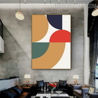 Meandering Abstract Minimalist Modern Painting Photograph Canvas Print for Room Wall Decoration