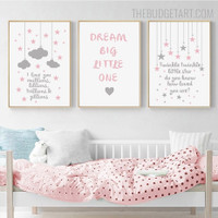 Twinkle Twinkle Animated Quote Modern Painting Picture Canvas Print for Room Wall Disposition