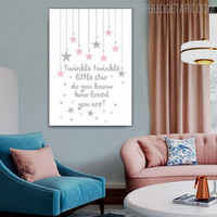 Little Star Animated Quote Modern Painting Picture Canvas Print for Room Wall Outfit