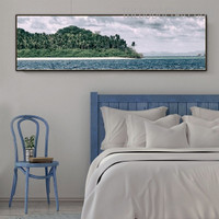 Green Island Naturescape Nordic Painting Image Canvas Print for Room Wall Getup
