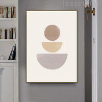 Ball Shaped Abstract Scandinavian Modern Painting Picture Canvas Print for Room Wall Outfit