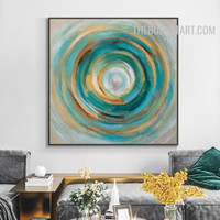 Roundly Smears Spots Handmade Contemporary Abstract Acrylic Canvas Artwork for Room Wall Tracery