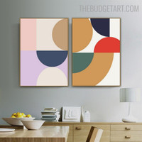 Rotund Abstract Minimalist Modern Painting Pic Canvas Print for Room Wall Onlay
