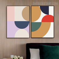 Rotund Abstract Minimalist Modern Painting Pic Canvas Print for Room Wall Decoration