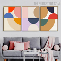 Spheric Abstract Minimalist Modern Painting Picture Canvas Print for Room Wall Flourish