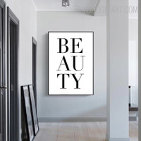 Beauty Typography Quotes Modern Painting Picture Canvas Print for Room Wall Drape
