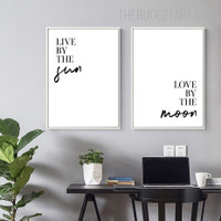 Live Typography Quotes Modern Painting Picture Canvas Print for Room Wall Drape