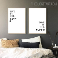 Live Typography Quotes Modern Painting Picture Canvas Print for Room Wall Finery
