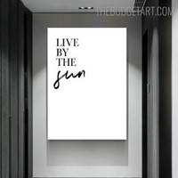 The Sun Typography Quotes Modern Painting Picture Canvas Print for Room Wall Finery