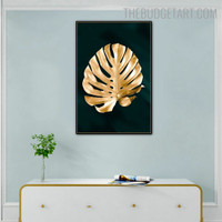 Auburn Monstera Deliciosa Abstract Nordic Portrayal Portrait Canvas Print for Room Wall Moulding
