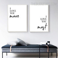 Most Typography Quotes Modern Painting Image Canvas Print for Room Wall Arrangement