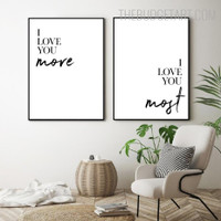 Most Typography Quotes Modern Painting Image Canvas Print for Room Wall Embellishment