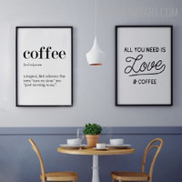 Good Morning Typography Quotes Contemporary Painting Picture Canvas Print for Room Wall Ornamentation
