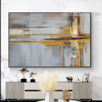 Colorific Blot Abstract Modern Handmade Texture Canvas Painting Done By Artist for Room Wall Outfit