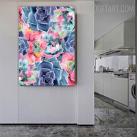 Lotus Floral Modern Painting Picture Canvas Print for Room Wall Embellishment