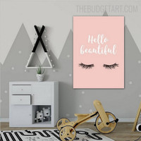 Hello Typography Quotes Modern Painting Picture Canvas Print for Room Wall Décor