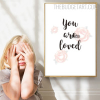 Loved Typography Quotes Modern Painting Image Canvas Print for Room Wall Molding