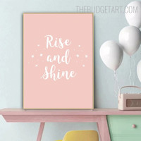 Rise Typography Quotes Modern Painting Image Canvas Print for Room Wall Arrangement