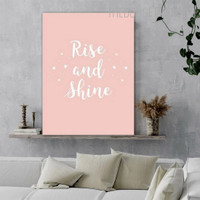 Rise Typography Quotes Modern Painting Image Canvas Print for Room Wall Disposition