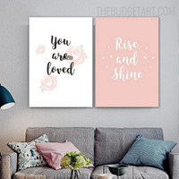 Shine Typography Quotes Modern Painting Image Canvas Print for Room Wall Ornament